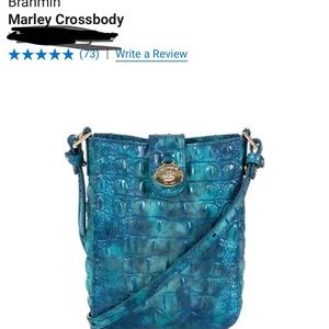 New Brahmin Marley leather Melbourne crossbody bag blue